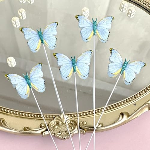 Nvzi Elegante Schmetterlings-Kuchendekorationen, geeignet für Party/Jahrestag/Geburtstag, Party-Dekoration, Cupcake-Dekorationen, Blau, 10 Sets Nvzi Elegante Schmetterlings-Kuchendekorationen, geeignet für Party/Jahrestag/Geburtstag, Party-Dekoration, Cupcake-Dekorationen, Blau, 10 Sets von Nvzi
