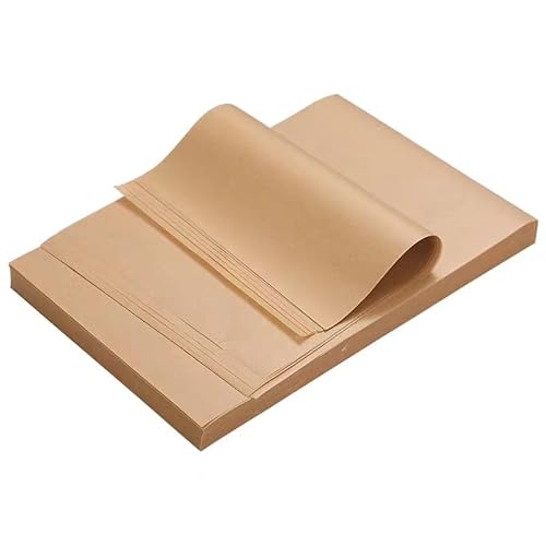 Nvzi Fettdichtes Kraft-Wachspapier für Korbeinlagen, Lebensmittel, Sandwich-Geschenkpapier, 15 x 20 cm, 200 Stück von Nvzi