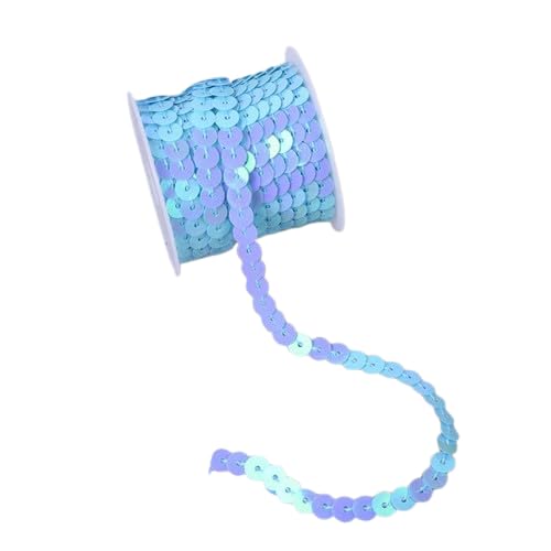 Nvzi Flacher Paillettenstreifen, 6 mm, 4,5 m, flach, Paillettenband, metallisch, glänzend, Nähschnur für Meerjungfrauen, Basteln, Verzierungen, Halloween-Kostüm, 10 Stück, Blau AB Nvzi Flacher Paillettenstreifen, 6 mm, 4,5 m, flach, Paillettenband, metallisch, glänzend, Nähschnur für Meerjungfrauen, Basteln, Verzierungen, Halloween-Kostüm, 10 Stück, Blau AB von Nvzi