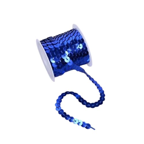 Nvzi Flacher Paillettenstreifen, 6 mm, 4,5 m, flach, Paillettenband, metallisch, glänzend, Nähschnur für Meerjungfrauen, Basteln, Verzierungen, Halloween-Kostüm, 10 Stück, Dunkelblau Nvzi Flacher Paillettenstreifen, 6 mm, 4,5 m, flach, Paillettenband, metallisch, glänzend, Nähschnur für Meerjungfrauen, Basteln, Verzierungen, Halloween-Kostüm, 10 Stück, Dunkelblau von Nvzi