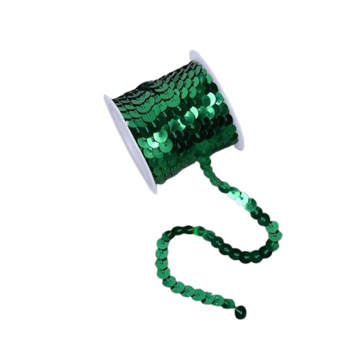 Nvzi Flacher Paillettenstreifen, 6 mm, 4,5 m, flach, Paillettenband, metallisch, glänzend, Nähschnur für Meerjungfrauen, Basteln, Verzierungen, Halloween-Kostüm, 10 Stück, Dunkelgrün Nvzi Flacher Paillettenstreifen, 6 mm, 4,5 m, flach, Paillettenband, metallisch, glänzend, Nähschnur für Meerjungfrauen, Basteln, Verzierungen, Halloween-Kostüm, 10 Stück, Dunkelgrün von Nvzi