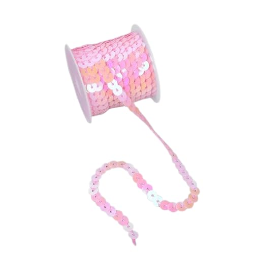 Nvzi Flacher Paillettenstreifen, 6 mm, 4,5 m, flach, Paillettenband, metallisch, glänzend, Nähschnur für Meerjungfrauen, Basteln, Verzierungen, Halloween-Kostüm, 10 Stück, Pink AB Nvzi Flacher Paillettenstreifen, 6 mm, 4,5 m, flach, Paillettenband, metallisch, glänzend, Nähschnur für Meerjungfrauen, Basteln, Verzierungen, Halloween-Kostüm, 10 Stück, Pink AB von Nvzi