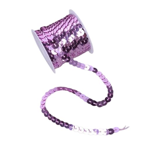 Nvzi Flacher Paillettenstreifen, 6 mm, 4,5 m, flach, Paillettenband, metallisch, glänzend, Nähschnur für Meerjungfrauen, Basteln, Verzierungen, Halloween-Kostüm, 10 Stück, Rosa Nvzi Flacher Paillettenstreifen, 6 mm, 4,5 m, flach, Paillettenband, metallisch, glänzend, Nähschnur für Meerjungfrauen, Basteln, Verzierungen, Halloween-Kostüm, 10 Stück, Rosa von Nvzi