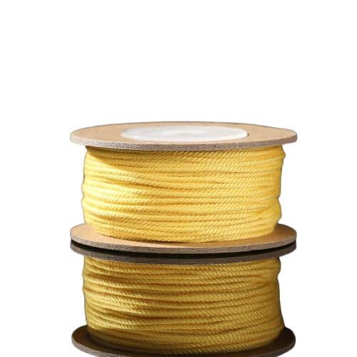 Nvzi Gedrehte Kordel, dekorative Kordel, Zierschnur, zum Basteln, 1,2 mm, 2 Stück, Gelb Nvzi Gedrehte Kordel, dekorative Kordel, Zierschnur, zum Basteln, 1,2 mm, 2 Stück, Gelb von Nvzi