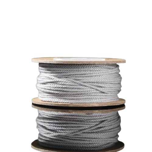 Nvzi Gedrehte Kordel, dekorative Kordel, Zierschnur, zum Basteln, 1,2 mm, 2 Stück, Grau Nvzi Gedrehte Kordel, dekorative Kordel, Zierschnur, zum Basteln, 1,2 mm, 2 Stück, Grau von Nvzi