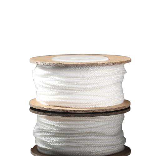 Nvzi Gedrehte Kordel, dekorative Kordel, Zierschnur, zum Basteln, 1,2 mm, 2 Stück, Weiß von Nvzi