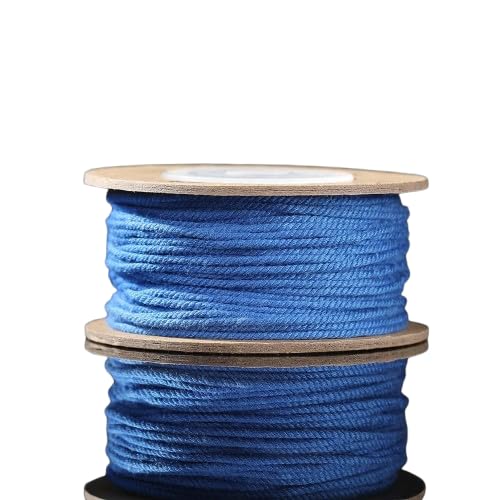 Nvzi Gedrehte Kordel, dekorative Kordel, Zierschnur, zum Basteln, 1,2 mm, 2 Stück, blau Nvzi Gedrehte Kordel, dekorative Kordel, Zierschnur, zum Basteln, 1,2 mm, 2 Stück, blau von Nvzi