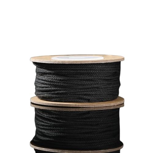 Nvzi Gedrehte Kordel, dekorative Kordel, Zierschnur, zum Basteln, 1,2 mm, 2 Stück, schwarz Nvzi Gedrehte Kordel, dekorative Kordel, Zierschnur, zum Basteln, 1,2 mm, 2 Stück, schwarz von Nvzi