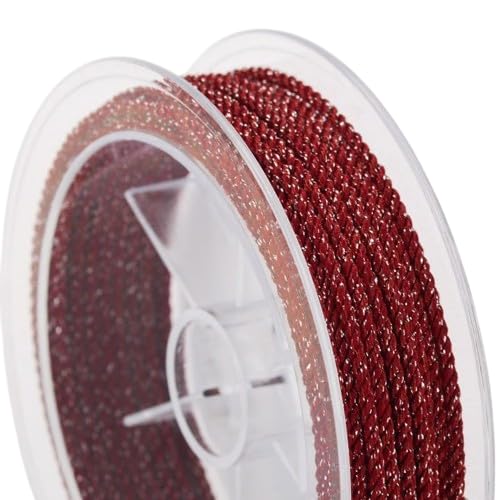 Nvzi Gedrehtes Seil, 2 mm, 4,5 m, dekorative Kordel zum Basteln, Dunkelrot Nvzi Gedrehtes Seil, 2 mm, 4,5 m, dekorative Kordel zum Basteln, Dunkelrot von Nvzi