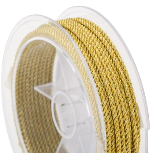 Nvzi Gedrehtes Seil, 2 mm, 4,5 m, dekorative Kordel zum Basteln, Gelb Nvzi Gedrehtes Seil, 2 mm, 4,5 m, dekorative Kordel zum Basteln, Gelb von Nvzi