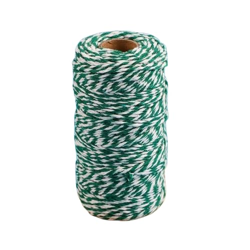 Nvzi Grüne und weiße Schnur, 100 m, Weihnachtsbäckergarn, 1,5 mm, robuste Verpackungsschnur für Bastelarbeiten, Weihnachtsdekoration, Geschenkverpackungen, Basteln Nvzi Grüne und weiße Schnur, 100 m, Weihnachtsbäckergarn, 1,5 mm, robuste Verpackungsschnur für Bastelarbeiten, Weihnachtsdekoration, Geschenkverpackungen, Basteln von Nvzi