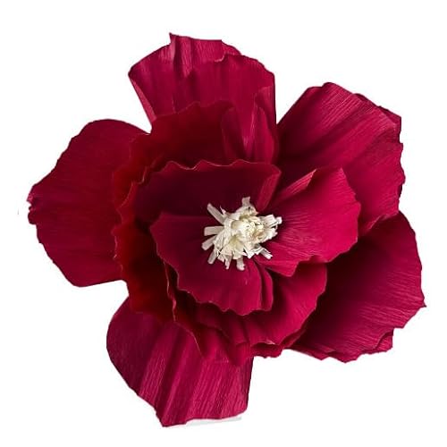 Nvzi Krepppapier-Blumendekoration für Wand, Blumen für Hochzeit, Blumen-Hintergrund, Babyparty, Geburtstagsparty, Fotohintergrund, Torbogen, Kinderzimmer, Wanddekoration, Weinrot, 3 Stück Nvzi Krepppapier-Blumendekoration für Wand, Blumen für Hochzeit, Blumen-Hintergrund, Babyparty, Geburtstagsparty, Fotohintergrund, Torbogen, Kinderzimmer, Wanddekoration, Weinrot, 3 Stück von Nvzi