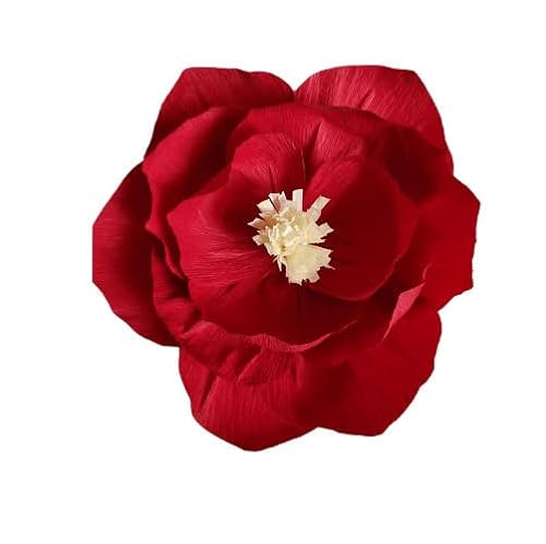 Nvzi Krepppapier-Blumendekoration für Wand, Blumen für Hochzeit, Blumen-Hintergrund, Babyparty, Geburtstagsparty, Fotohintergrund, Torbogen-Dekoration, Kinderzimmer, Rot, 6 Stück Nvzi Krepppapier-Blumendekoration für Wand, Blumen für Hochzeit, Blumen-Hintergrund, Babyparty, Geburtstagsparty, Fotohintergrund, Torbogen-Dekoration, Kinderzimmer, Rot, 6 Stück von Nvzi