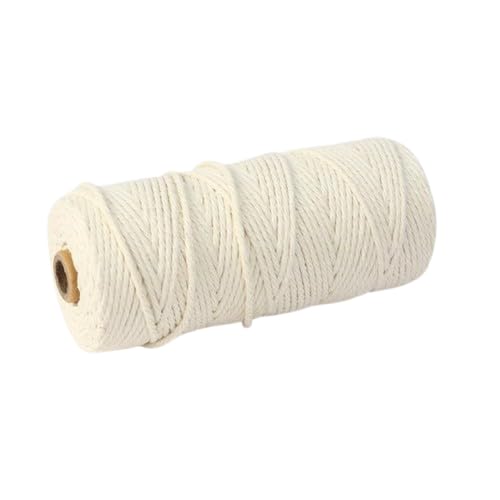 Nvzi Makramee-Schnur, 3 mm x 91 m, natürliches Makramee-Baumwollseil, farbiges Makramee-Seil, weiche Baumwollkordel, Makramee-Zubehör, Bastelseil, Makramee-Garn für Pflanzenaufhänger, Wandaufhänger Nvzi Makramee-Schnur, 3 mm x 91 m, natürliches Makramee-Baumwollseil, farbiges Makramee-Seil, weiche Baumwollkordel, Makramee-Zubehör, Bastelseil, Makramee-Garn für Pflanzenaufhänger, Wandaufhänger von Nvzi