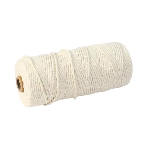 Nvzi Makramee-Schnur, 4 mm x 91 m, natürliches Makramee-Baumwollseil, farbiges Makramee-Seil, weiche Baumwollkordel, Makramee-Zubehör, Bastelseil, Makramee-Garn für Pflanzenaufhänger, Wandaufhänger Nvzi Makramee-Schnur, 4 mm x 91 m, natürliches Makramee-Baumwollseil, farbiges Makramee-Seil, weiche Baumwollkordel, Makramee-Zubehör, Bastelseil, Makramee-Garn für Pflanzenaufhänger, Wandaufhänger von Nvzi