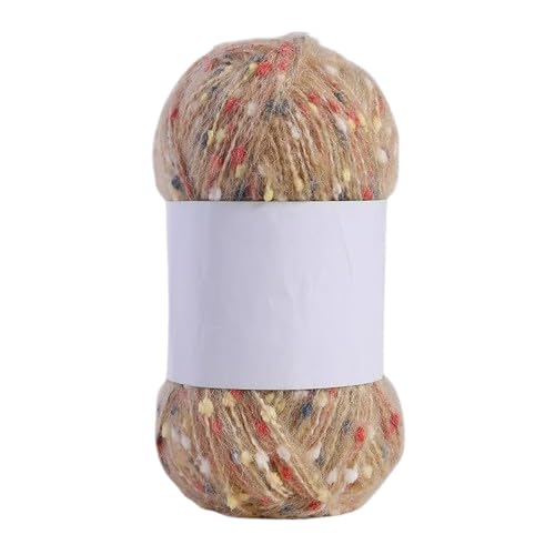 Nvzi Mohair-Garne mit bunten Punkten, weiches Garn, handgestrickt, gehäkelt, gewebt, für Schal, Schal, Handwerk, 50 g von Nvzi