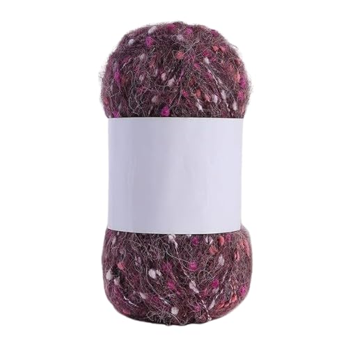 Nvzi Mohair-Garne mit bunten Punkten, weiches Garn, handgestrickt, gehäkelt, gewebt, für Schal, Schal, Handwerk, 50 g von Nvzi