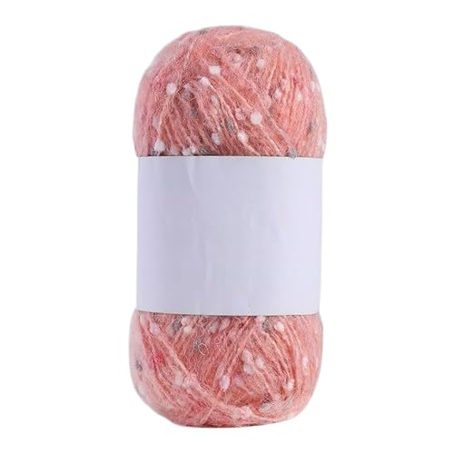 Nvzi Mohair-Garne mit bunten Punkten, weiches Garn, handgestrickt, gehäkelt, gewebt, für Schals, Schals, Basteln, 50 g von Nvzi