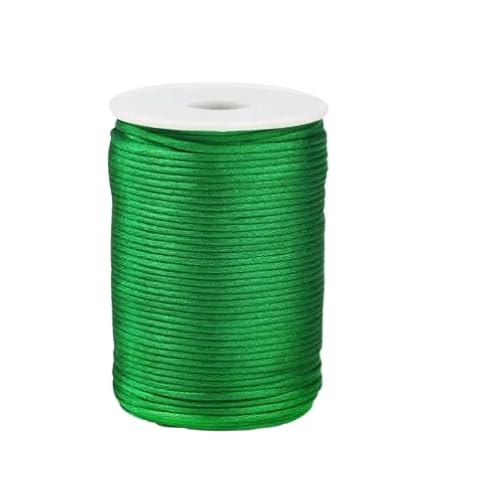 Nvzi Nylon-Satin-Kordel für chinesische Knoten, Rattail, Makramee, Armbänder, Halsketten, Schmuckherstellung, 2,5 mm, Grün von Nvzi