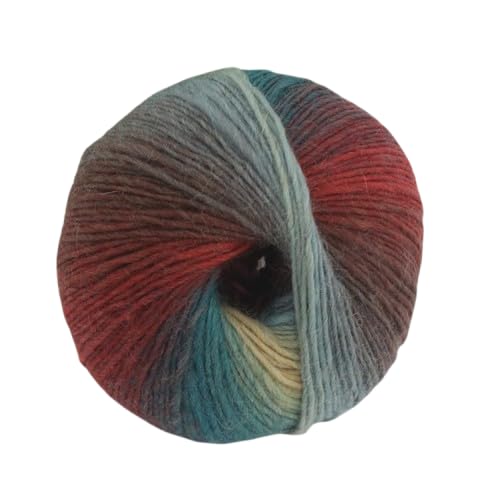 Nvzi Regenbogen-Garn, weich, 100 % Wolle, Farbverlauf, mehrfarbiges Garn zum Häkeln, Stricken, Gesamtlänge 180 m × 2,392 m, 100 g, M, 2 Stück von Nvzi