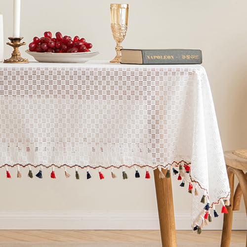 Nvzi Spitzentischdecke, rechteckig, Tischdecke für Küche, Esszimmer, Hochzeit, Party, Dekoration, Größe G: 134,6 x 238,8 cm, Weiß D Nvzi Spitzentischdecke, rechteckig, Tischdecke für Küche, Esszimmer, Hochzeit, Party, Dekoration, Größe G: 134,6 x 238,8 cm, Weiß D von Nvzi