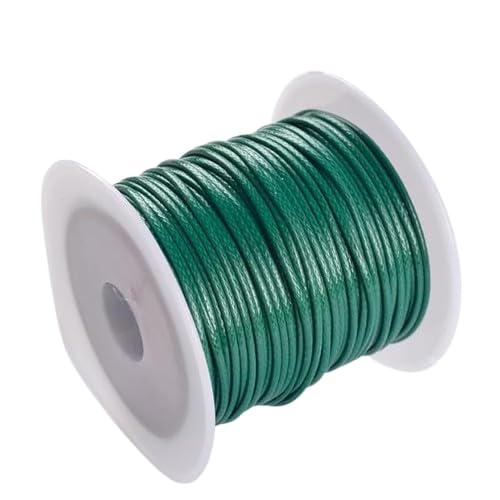 Nvzi Textil-Wachsschnur für Halsketten, Armbänder, Schmuck, Flechten, 1 mm, 2 Rollen, Dunkelgrün Nvzi Textil-Wachsschnur für Halsketten, Armbänder, Schmuck, Flechten, 1 mm, 2 Rollen, Dunkelgrün von Nvzi