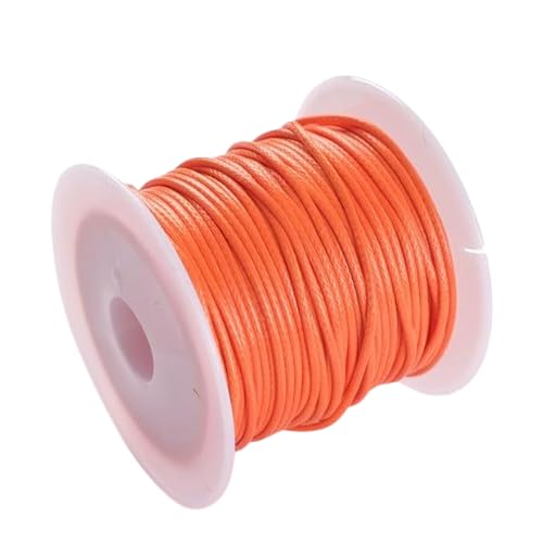 Nvzi Textil-Wachsschnur für Halsketten, Armbänder, Schmuck, Flechten, 1 mm, 2 Rollen, Orange Nvzi Textil-Wachsschnur für Halsketten, Armbänder, Schmuck, Flechten, 1 mm, 2 Rollen, Orange von Nvzi