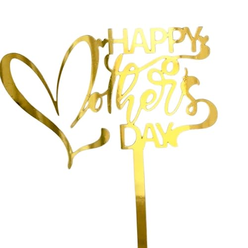 Nvzi Tortenaufsatz "Happy Mother's Day", Buchstaben, Rosa, dekorative Party-Kuchendekoration für Muttertag (Gold G), 10 Stück von Nvzi
