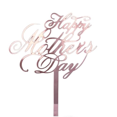 Nvzi Tortenaufsatz "Happy Mother's Day", für Mütter, Buchstaben, Rosa, dekorative Party-Kuchendekoration für Muttertag (Rotgold D) von Nvzi