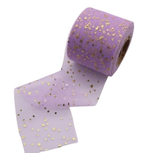 Nvzi Tüllband, 6 cm breit, für Dekoration, Weihnachten, Geschenkverpackung, Bastelband für Geschenkverpackungen, Dekoration, 22,7 m, Violett Nvzi Tüllband, 6 cm breit, für Dekoration, Weihnachten, Geschenkverpackung, Bastelband für Geschenkverpackungen, Dekoration, 22,7 m, Violett von Nvzi