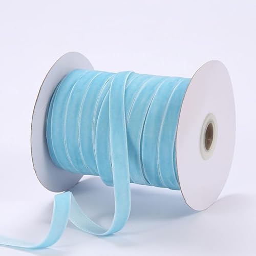 Nvzi Vintage-Samtband, 1,9 cm x 45,7 m, Weihnachtsband für Geschenkverpackungen, Urlaub, Blumenband, Blau Nvzi Vintage-Samtband, 1,9 cm x 45,7 m, Weihnachtsband für Geschenkverpackungen, Urlaub, Blumenband, Blau von Nvzi