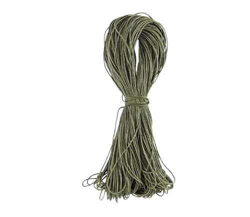 Nvzi Wachsschnur für Armbandherstellung, Gewachste Faden Armband Schnur, Gewachste Polyesterschnur Armband Seil für DIY Armbänder, Halskette, Armeegrün von Nvzi
