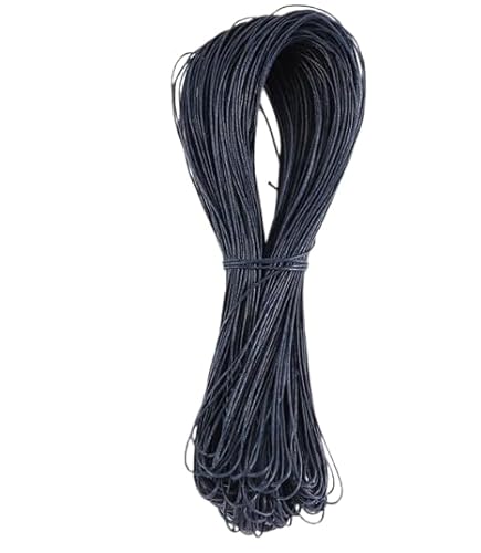 Nvzi Wachsschnur für Armbandherstellung, Gewachste Faden Armband Schnur, Gewachste Polyesterschnur Armband Seil für DIY Armbänder, Halskette, Dunkelblau A von Nvzi