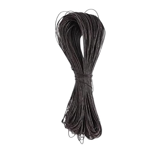 Nvzi Wachsschnur für Armbandherstellung, Gewachste Faden Armband Schnur, Gewachste Polyesterschnur Armband Seil für DIY Armbänder, Halskette, Dunkelbraun von Nvzi