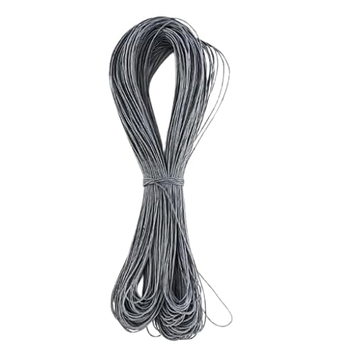 Nvzi Wachsschnur für Armbandherstellung, Gewachste Faden Armband Schnur, Gewachste Polyesterschnur Armband Seil für DIY Armbänder, Halskette, Dunkelgrau von Nvzi