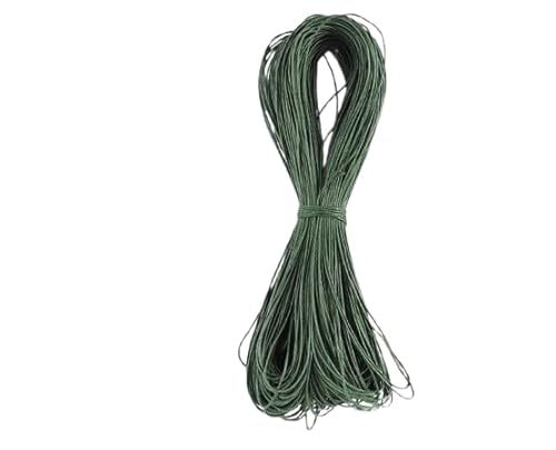 Nvzi Wachsschnur für Armbandherstellung, Gewachste Faden Armband Schnur, Gewachste Polyesterschnur Armband Seil für DIY Armbänder, Halskette, Dunkelgrün von Nvzi