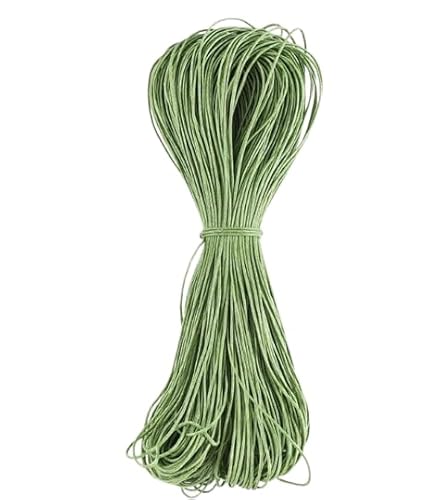 Nvzi Wachsschnur für Armbandherstellung, Gewachste Faden Armband Schnur, Gewachste Polyesterschnur Armband Seil für DIY Armbänder, Halskette, Grün von Nvzi