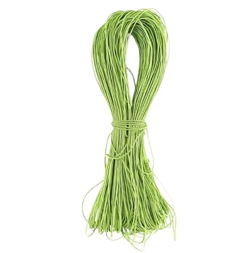 Nvzi Wachsschnur für Armbandherstellung, Gewachste Faden Armband Schnur, Gewachste Polyesterschnur Armband Seil für DIY Armbänder, Halskette, Hellgrün von Nvzi