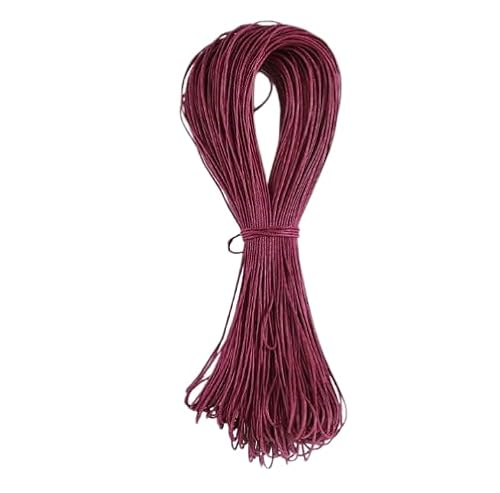 Nvzi Wachsschnur für Armbandherstellung, Gewachste Faden Armband Schnur, Gewachste Polyesterschnur Armband Seil für DIY Armbänder, Halskette, Rosa Lila von Nvzi