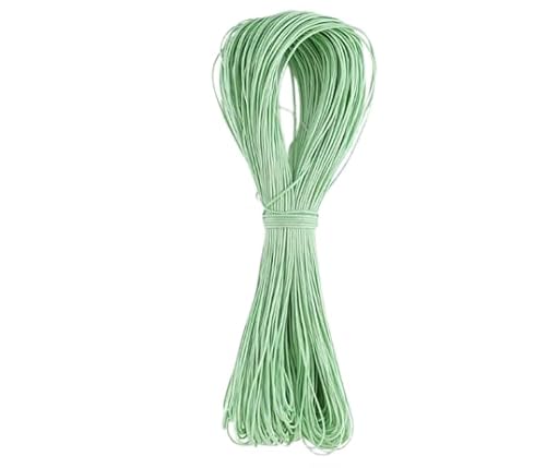 Nvzi Wachsschnur für Armbandherstellung, Gewachste Faden Armband Schnur, Gewachste Polyesterschnur Armband Seil für DIY Armbänder, Halskette - Hellgrün A von Nvzi