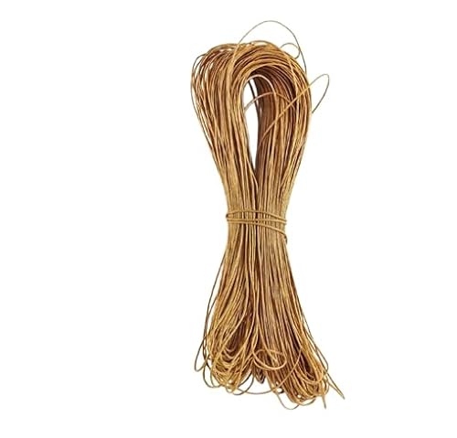 Nvzi Wachsschnur für Armbandherstellung, Gewachste Faden Armband Schnur, Gewachste Polyesterschnur Armband Seil für DIY Armbänder, Halskette-Khaki von Nvzi