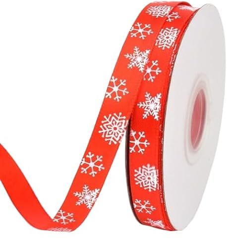 Nvzi Weihnachtsband, Stoffband für Geschenkverpackungen, Weihnachtsbaumdekoration, Heim- und Weihnachtsdekoration, für drinnen und draußen, Rot, 22 m Nvzi Weihnachtsband, Stoffband für Geschenkverpackungen, Weihnachtsbaumdekoration, Heim- und Weihnachtsdekoration, für drinnen und draußen, Rot, 22 m von Nvzi