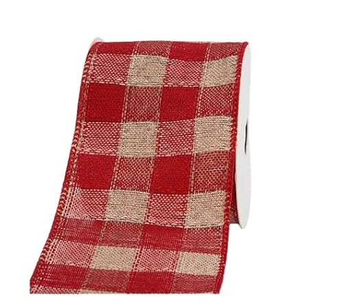 Nvzi Weihnachtsband aus Jute, Geschenkband, 9,1 m, Weihnachtsdekoband für Kranz, Schleife, Geschenkdekoration, A10 Nvzi Weihnachtsband aus Jute, Geschenkband, 9,1 m, Weihnachtsdekoband für Kranz, Schleife, Geschenkdekoration, A10 von Nvzi
