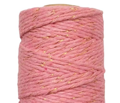 Nvzi - b 1,5 mm gedrehte Makramee-Baumwollkordel, Golddraht, geflochtenes Perlenfaden, Bindfaden, Seil zum Stricken, DIY, Schmuckherstellung, Pflanzenwandaufhänger, Hausgartendekoration, Rosa A Nvzi - b 1,5 mm gedrehte Makramee-Baumwollkordel, Golddraht, geflochtenes Perlenfaden, Bindfaden, Seil zum Stricken, DIY, Schmuckherstellung, Pflanzenwandaufhänger, Hausgartendekoration, Rosa A von Nvzi