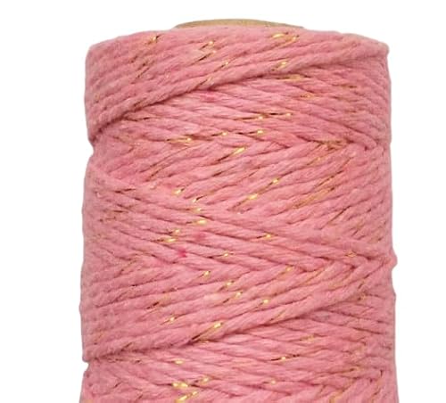 Nvzi - b 109 Meter 1,5 mm gedrehte Makramee-Baumwollkordel, Golddraht, Flechtgarn, Schnur zum Stricken, DIY, Schmuckherstellung, Pflanzenwandaufhänger, Hausgartendekoration, Rosa A Nvzi - b 109 Meter 1,5 mm gedrehte Makramee-Baumwollkordel, Golddraht, Flechtgarn, Schnur zum Stricken, DIY, Schmuckherstellung, Pflanzenwandaufhänger, Hausgartendekoration, Rosa A von Nvzi