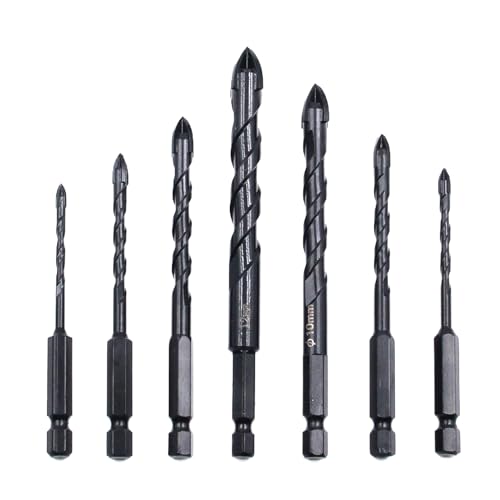 Nybhyjka Betonbohrer Für Beton - Mauerbohrer Set Für Fliesen Und Glas,Hochfeste Metall-Präzisionsbohrer Mit Zubehör Für Holz, Zement & Keramik von Nybhyjka