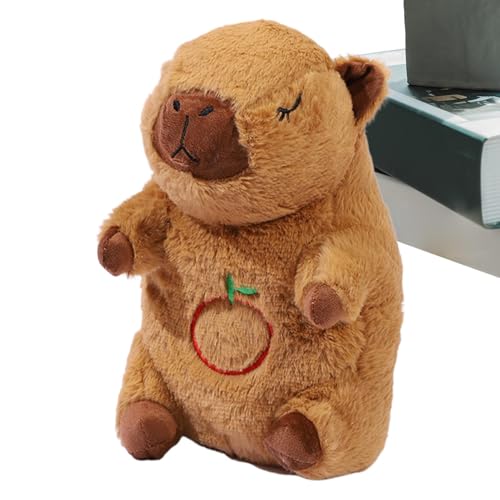 Nybhyjka Herzschlag gefülltes Tier, beruhigendes Atemstofftier - Herzschlag beruhigend schlafende Kuschel Capybara,Schläfriger Kuschelplüsch rhythmischer Atmung für Kleinkind, Kinder, Mädchen, von Nybhyjka