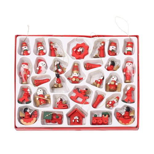 Nybhyjka Holzfiguren-Ornamente, Christbaumschmuck | Weihnachtsbaumschmuck aus,30 x Festliche Autodekoration, niedliche Weihnachtsdekoration für Weihnachtsbaum, Fenster, Tür Nybhyjka Holzfiguren-Ornamente, Christbaumschmuck | Weihnachtsbaumschmuck aus,30 x Festliche Autodekoration, niedliche Weihnachtsdekoration für Weihnachtsbaum, Fenster, Tür von Nybhyjka