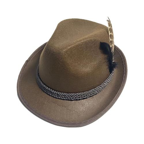 Nybhyjka Trachtenhut mit Feder, bayerischer Trachtenhut, Jägerhut für Oktoberfest, Trachten, Tracht Karneval Oktoberfest Fasching Volksfest Nybhyjka Trachtenhut mit Feder, bayerischer Trachtenhut, Jägerhut für Oktoberfest, Trachten, Tracht Karneval Oktoberfest Fasching Volksfest von Nybhyjka