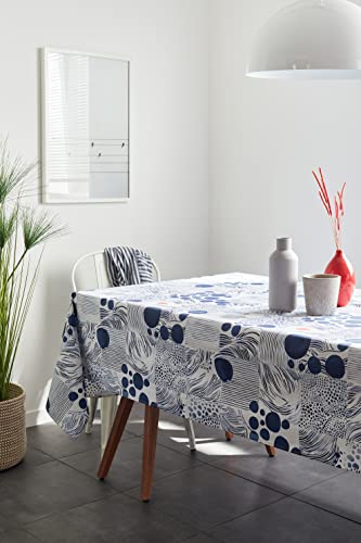 Nydel Tischdecke Rivage beschichtet, Acryl, Blau, 160 x 200 cm von Nydel